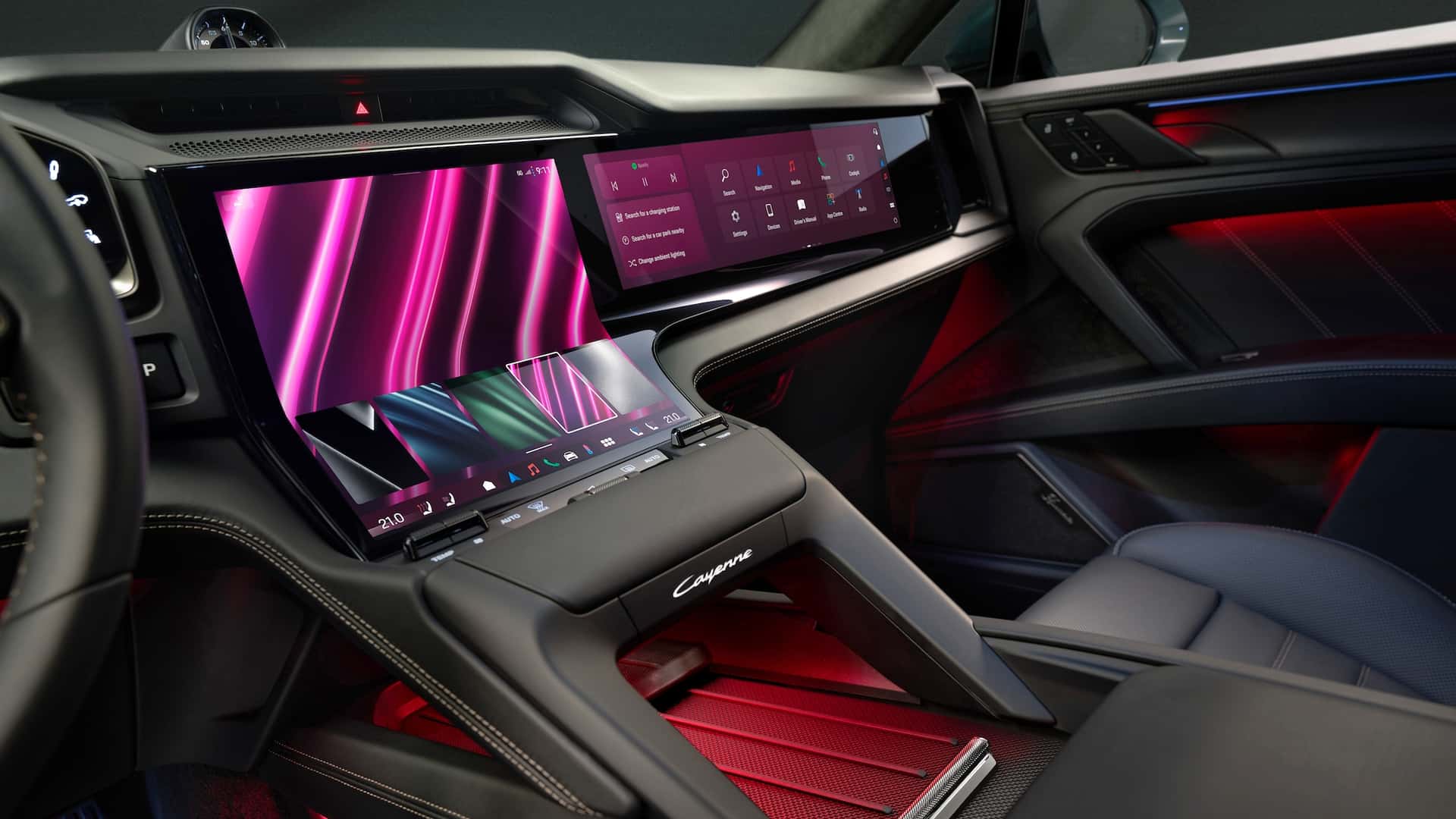 Nuevo Porsche Cayenne eléctrico 2025: interior futurista con pantallas y debate sobre su practicidad interior del nuevo porsche cayanne imagen principal