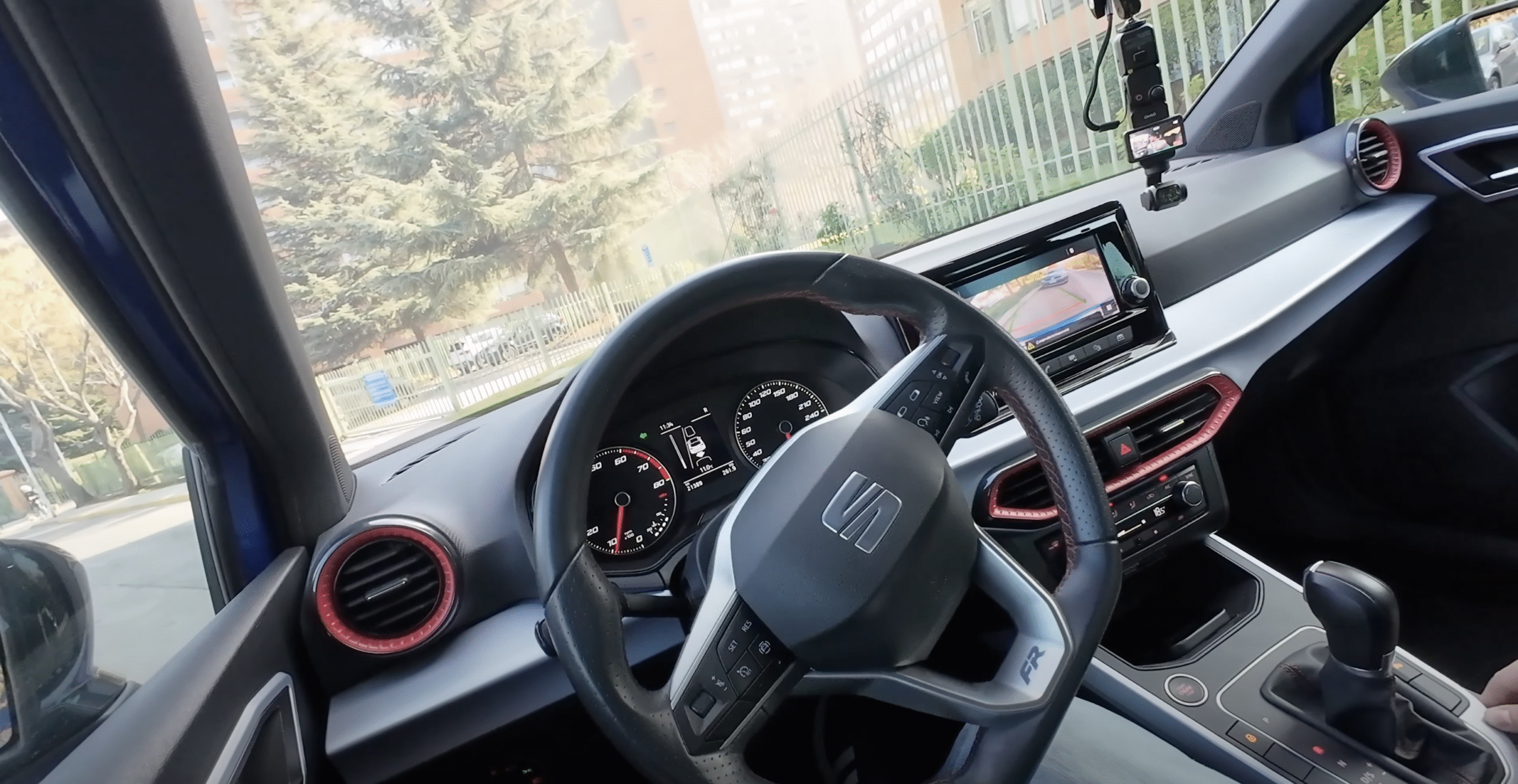 Vista desde el puesto del conductor