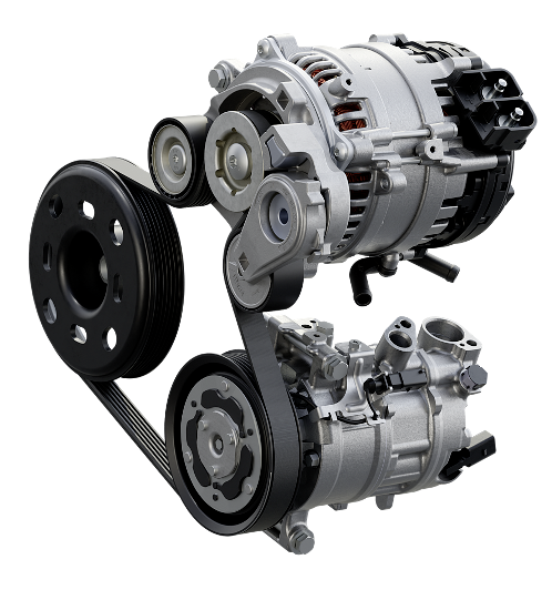 Sistema MHEV con alternador de arranque por correa de 48V