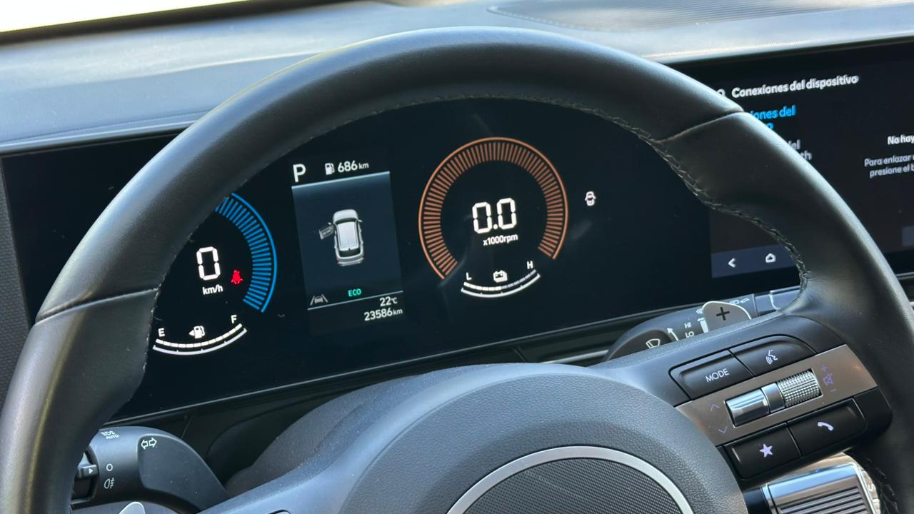 Cuadro digital e interfaces de la Hyundai Kona Híbrida