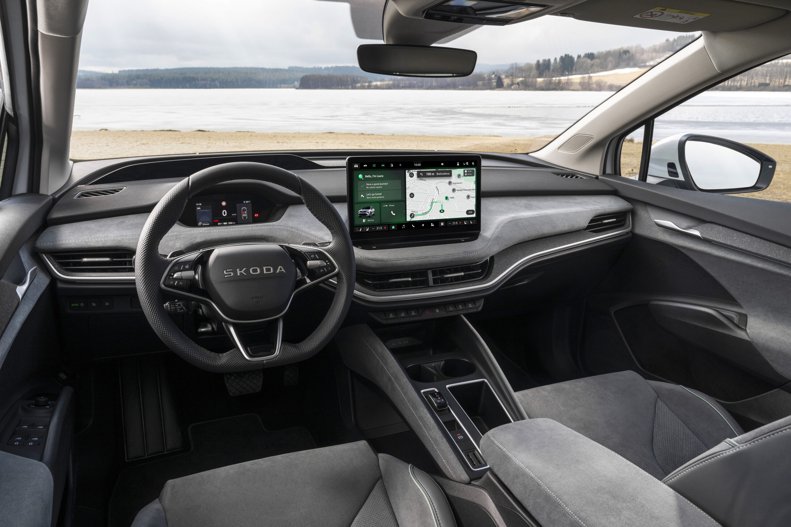 Zona trasera interior del Škoda Enyaq en Chile