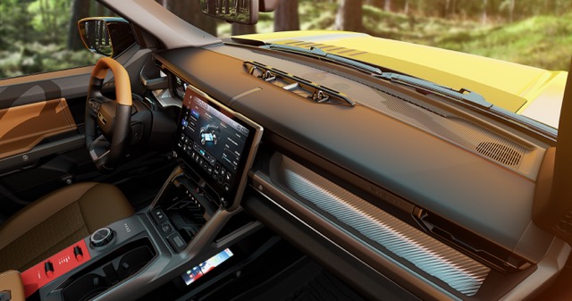 Jeep Recon Moab: el 4x4 eléctrico 100% eléctrico más extremo de Jeep Interior delantero del Jeep Recon Moab 2026 con tablero horizontal y pantalla central