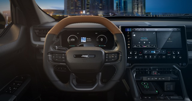 Jeep Recon Moab: el 4x4 eléctrico 100% eléctrico más extremo de Jeep Tablero y pantalla del Jeep Recon Moab 2026