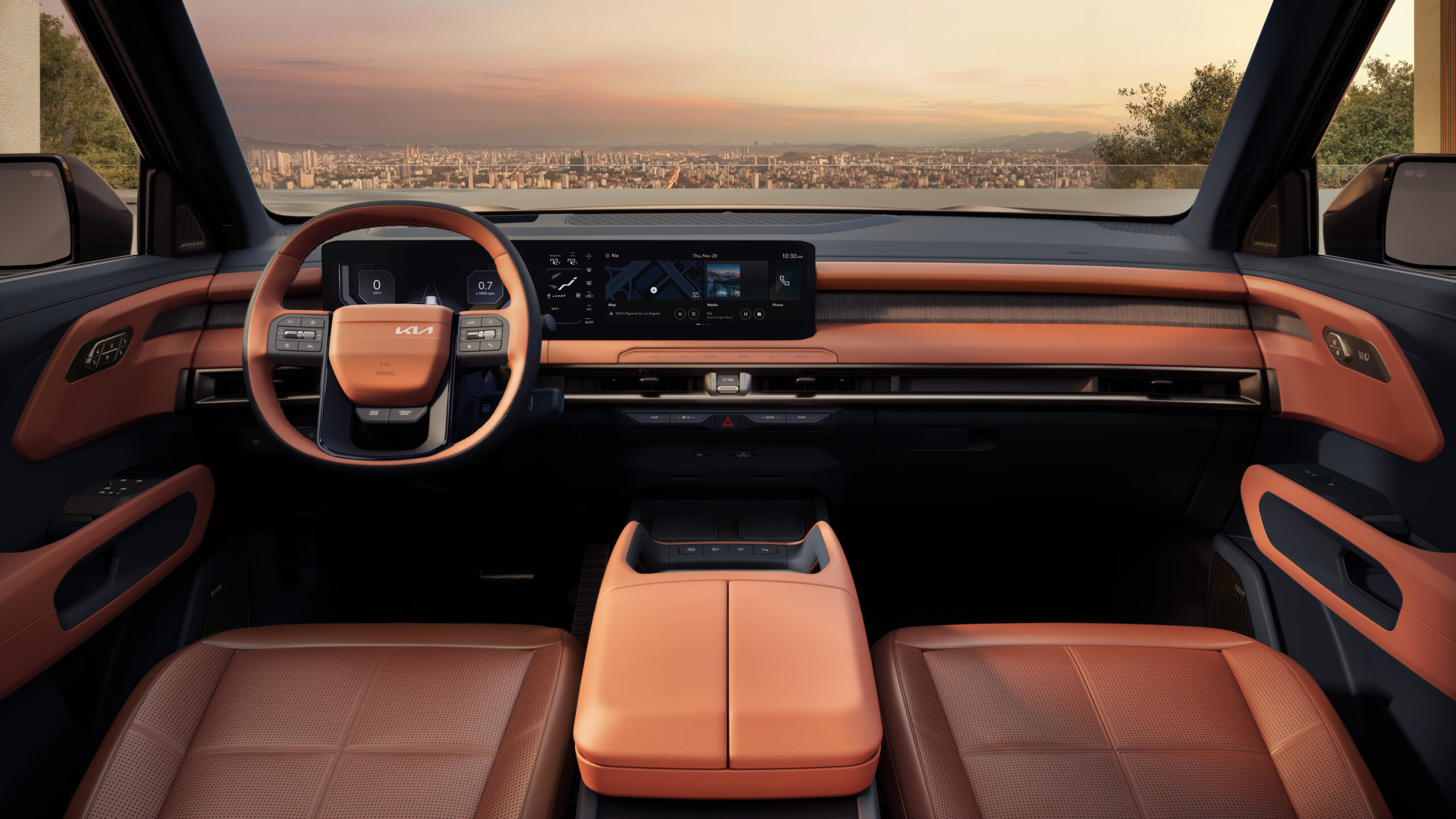 Kia Telluride 2027: más grande, más robusta y con interior de “santuario tecnológico” Interior del Kia Telluride 2027 con materiales cálidos y diseño envolvente