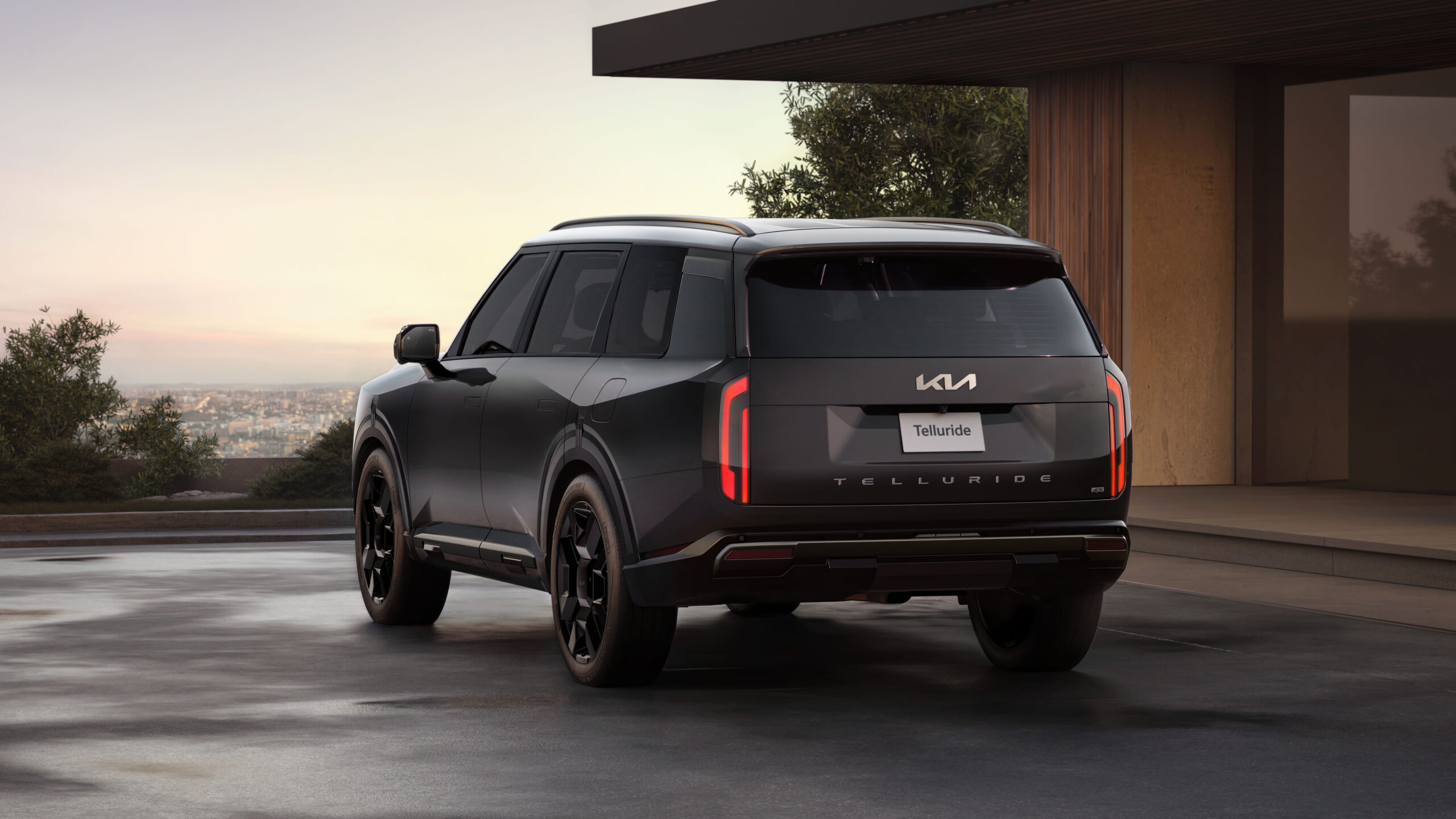 Kia Telluride 2027: más grande, más robusta y con interior de “santuario tecnológico” Zona trasera del Kia Telluride 2027 con luces LED verticales dobles