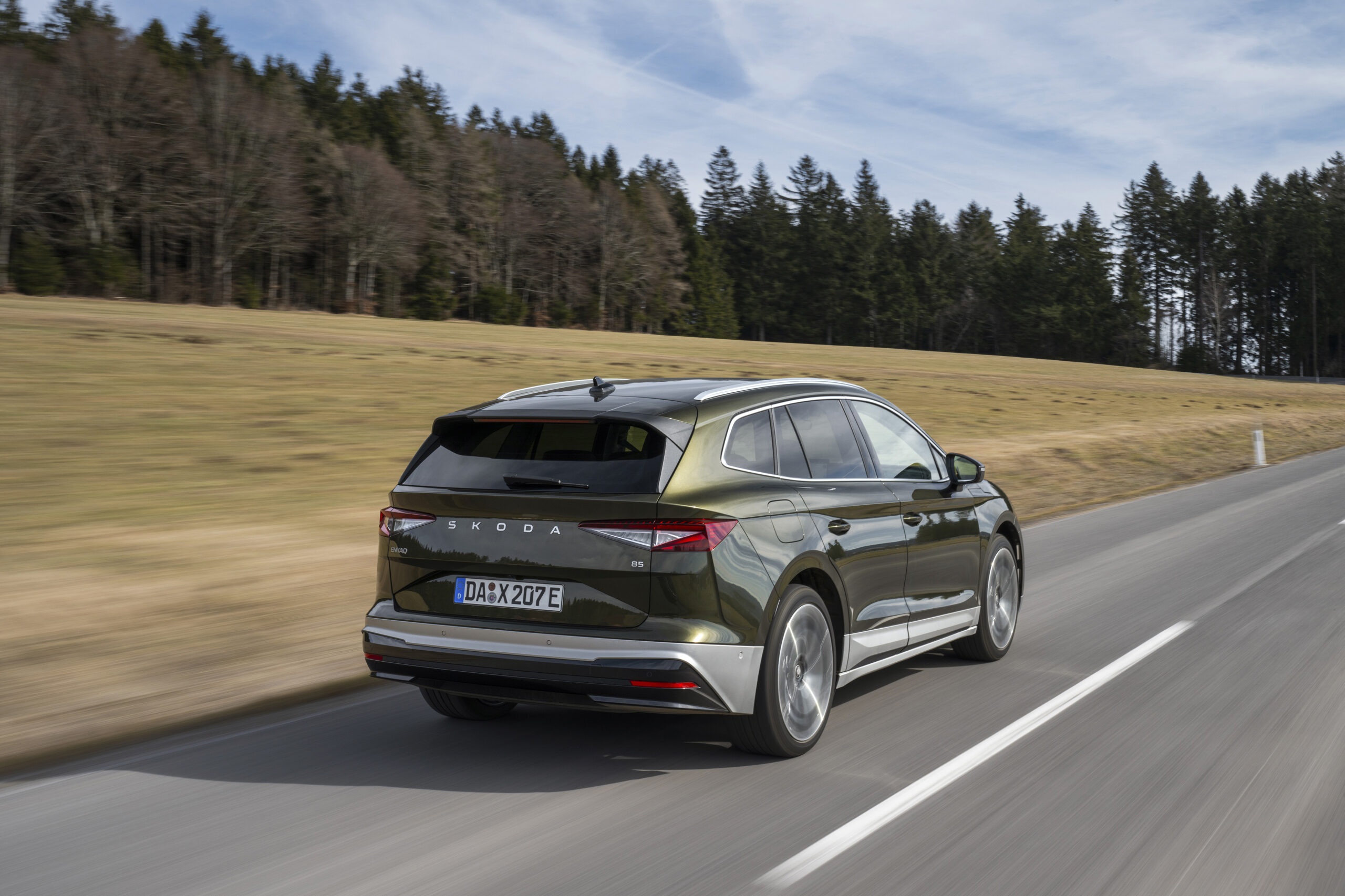 Zona trasera del Škoda Enyaq en Chile