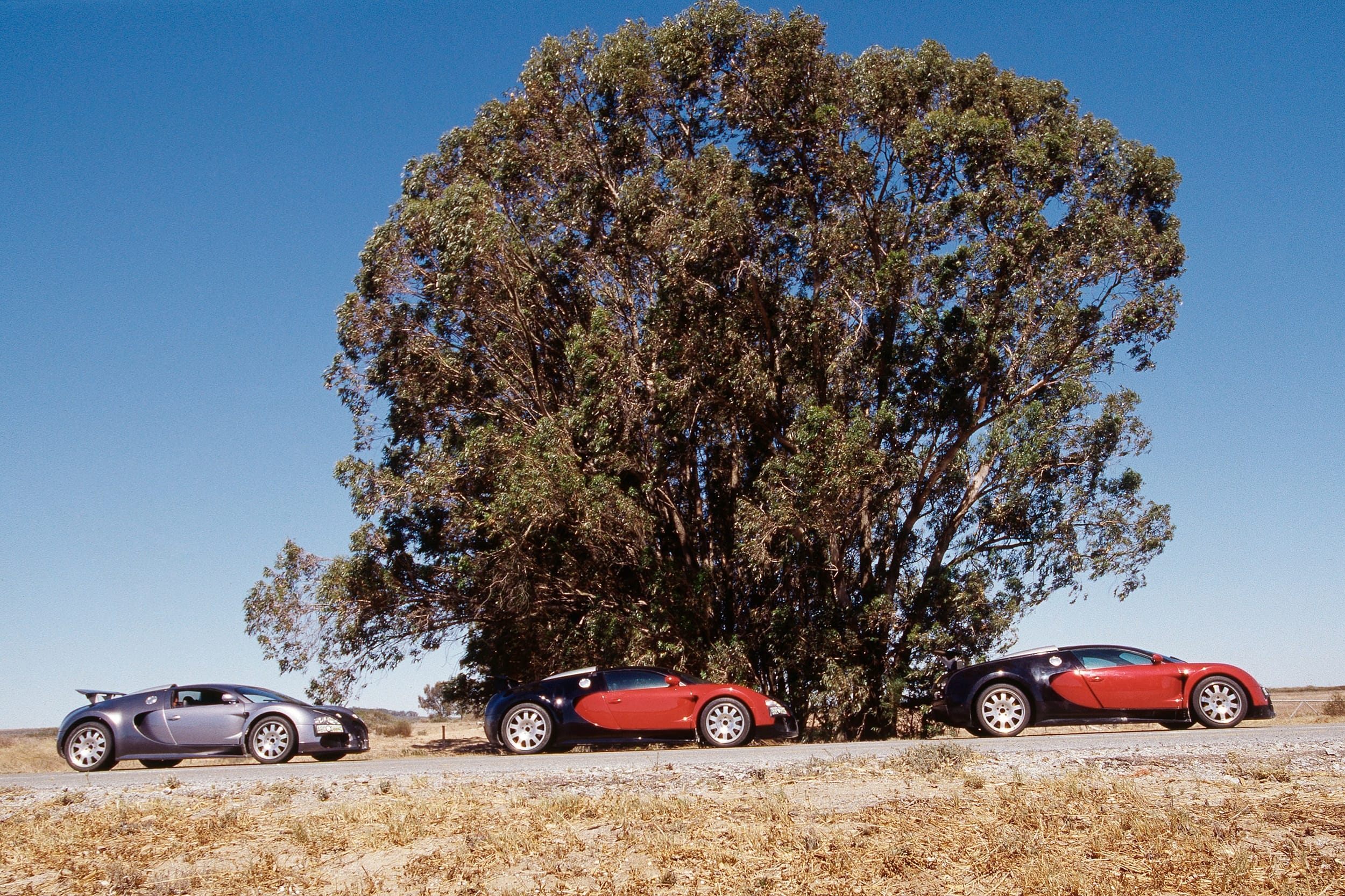 Bugatti Veyron en acción durante las pruebas