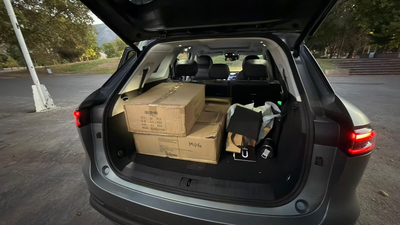 Maletero del Chery Tiggo 9 PHEV con capacidad de hasta 1.212 litros