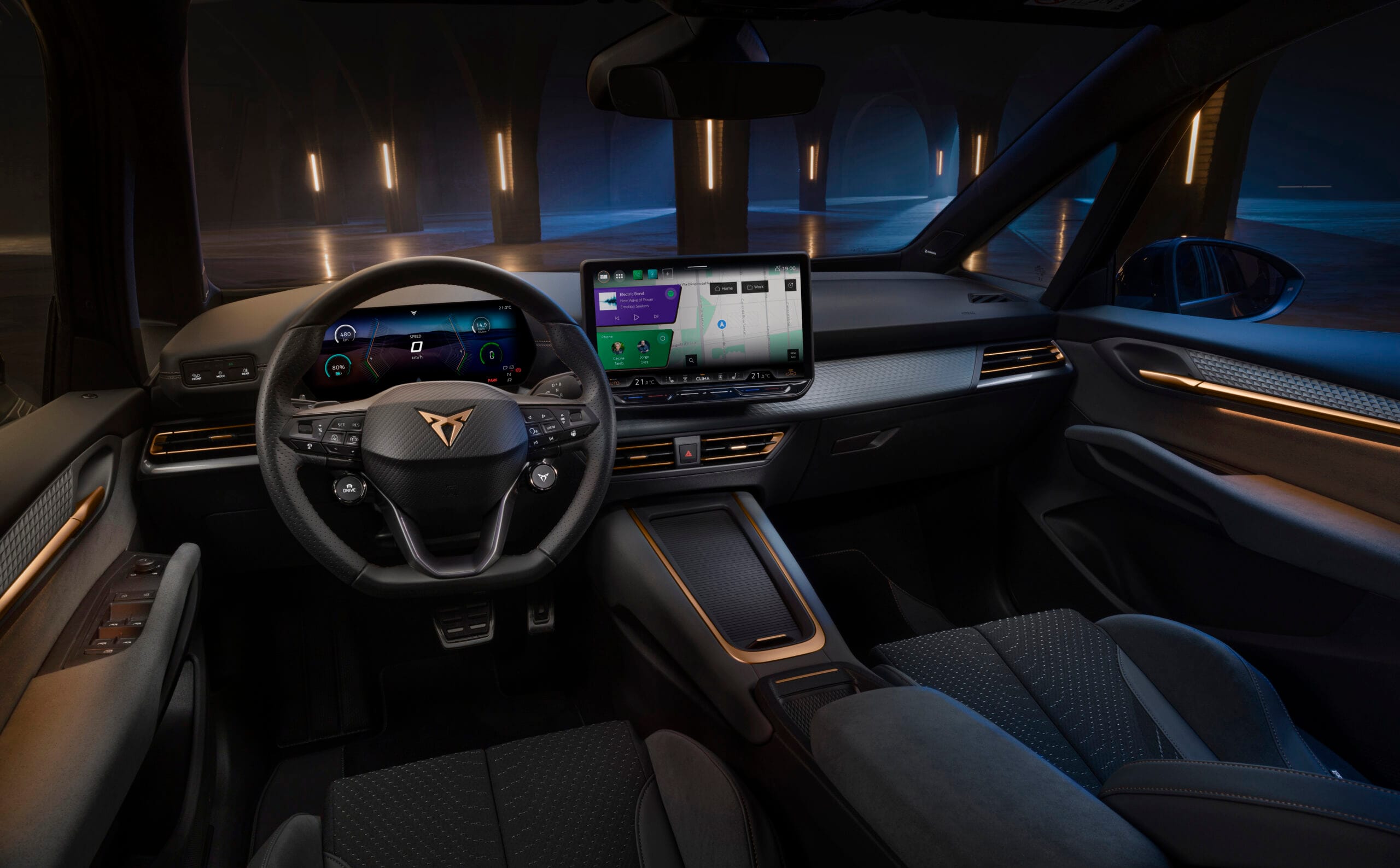 Nuevo CUPRA Born 2026 - Interior delantero con salpicadero paramétrico