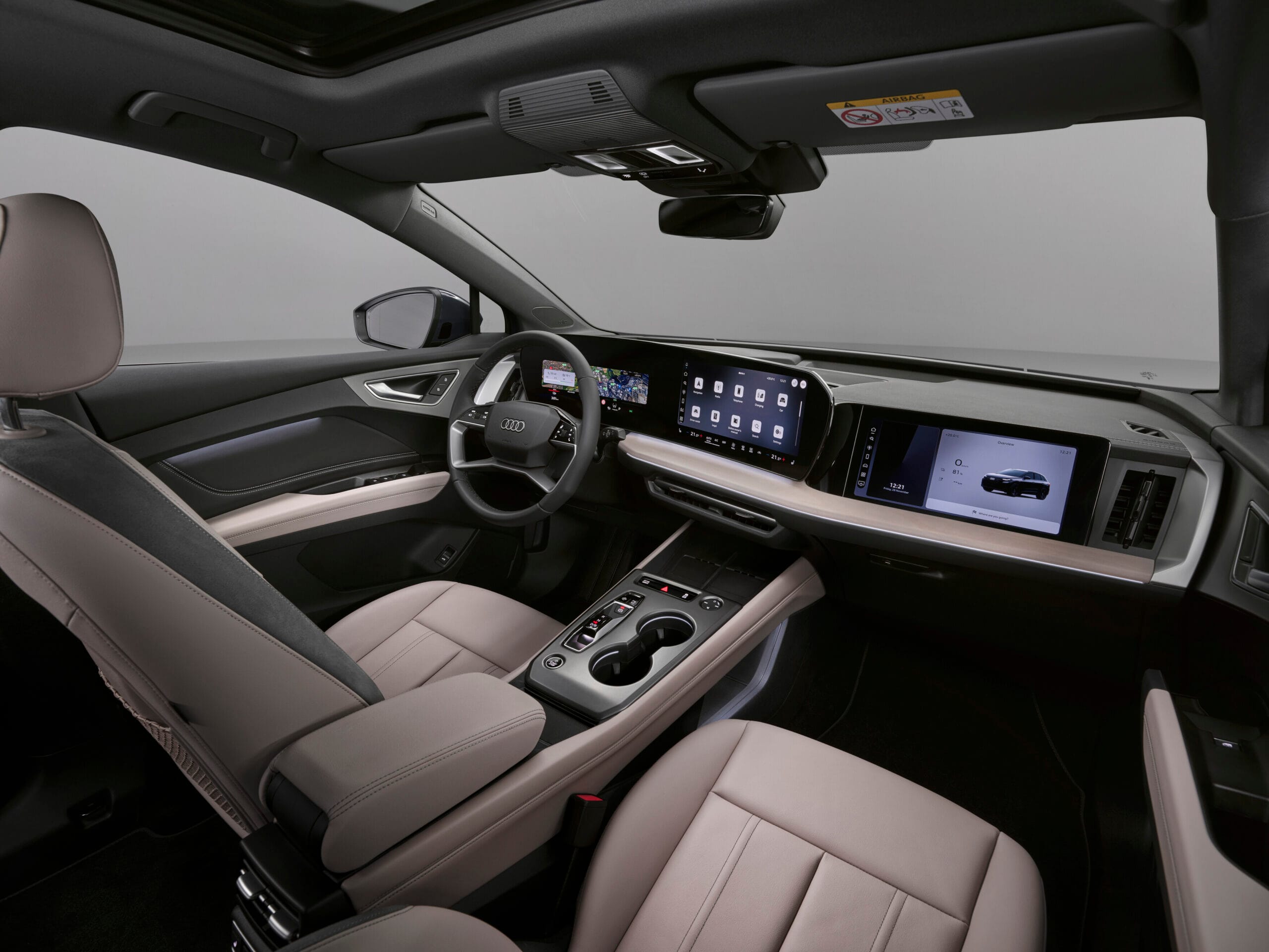 Puesto de manejo Audi Q4 e-tron 2026 interior digital