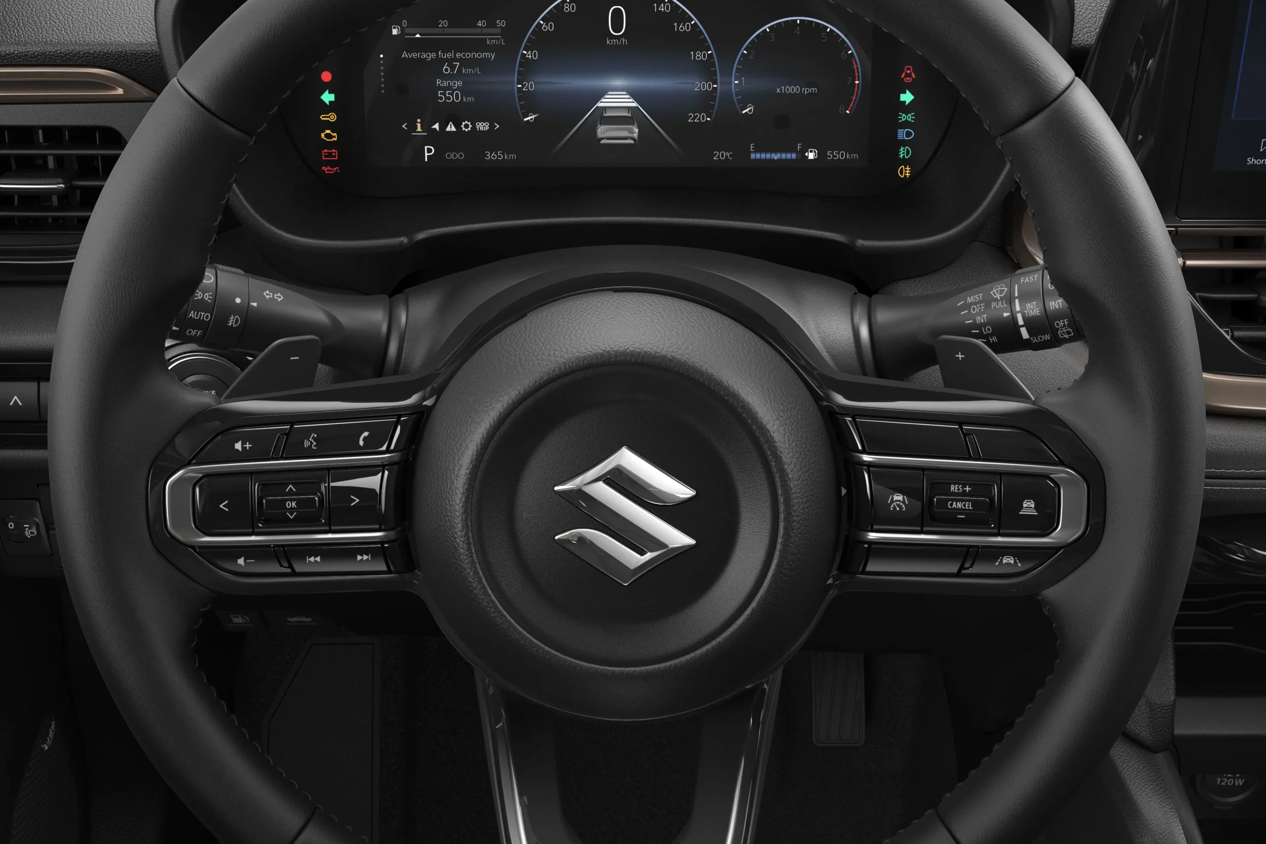 Suzuki Across - Volante forrado en cuero