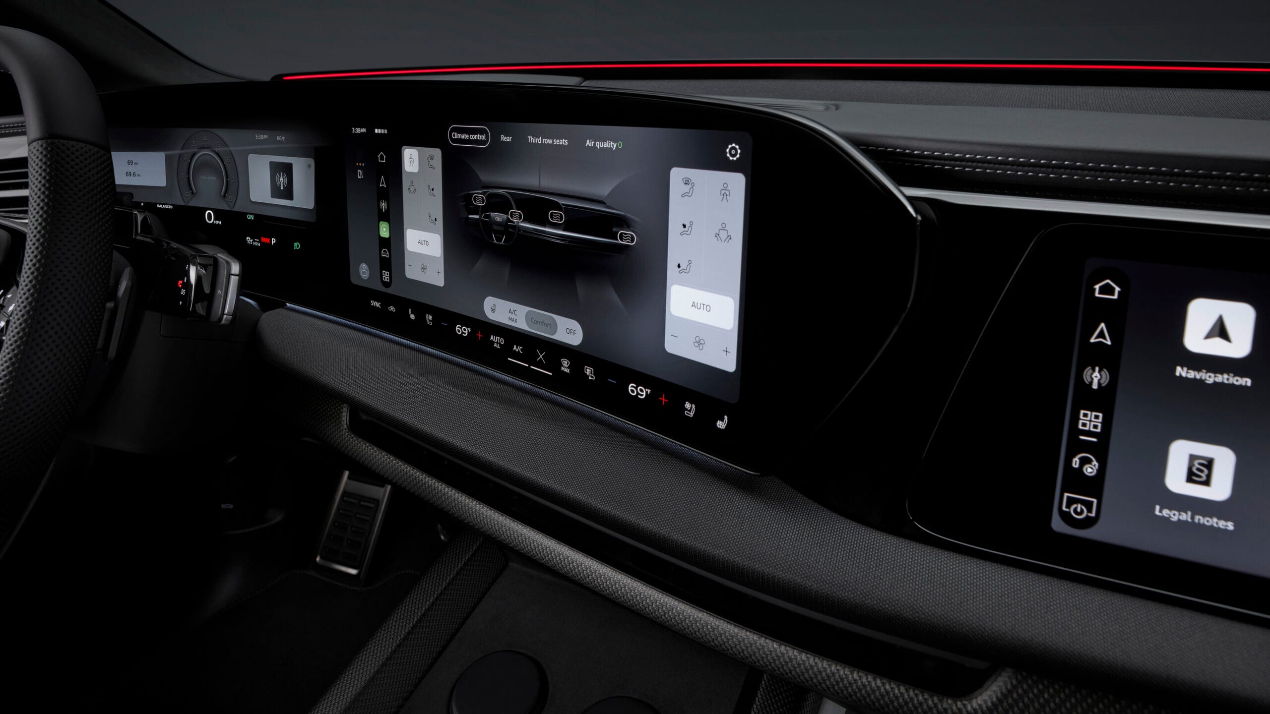 Sistema de infoentretenimiento MMI panorámico del Audi Q9 2026