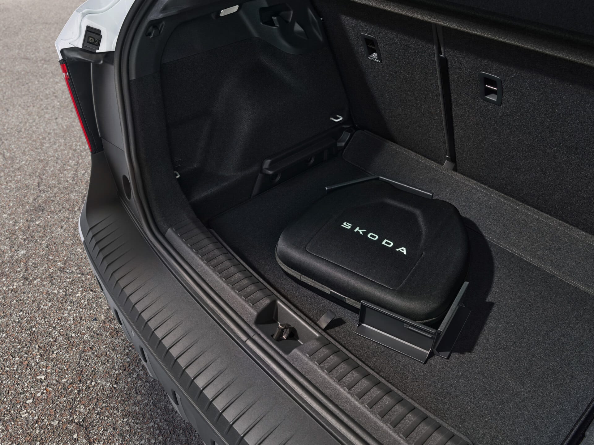 Skoda Epiq, el nuevo SUV electrico de entrada de la marca checa. Škoda Epiq 2026 – maletero vista superior