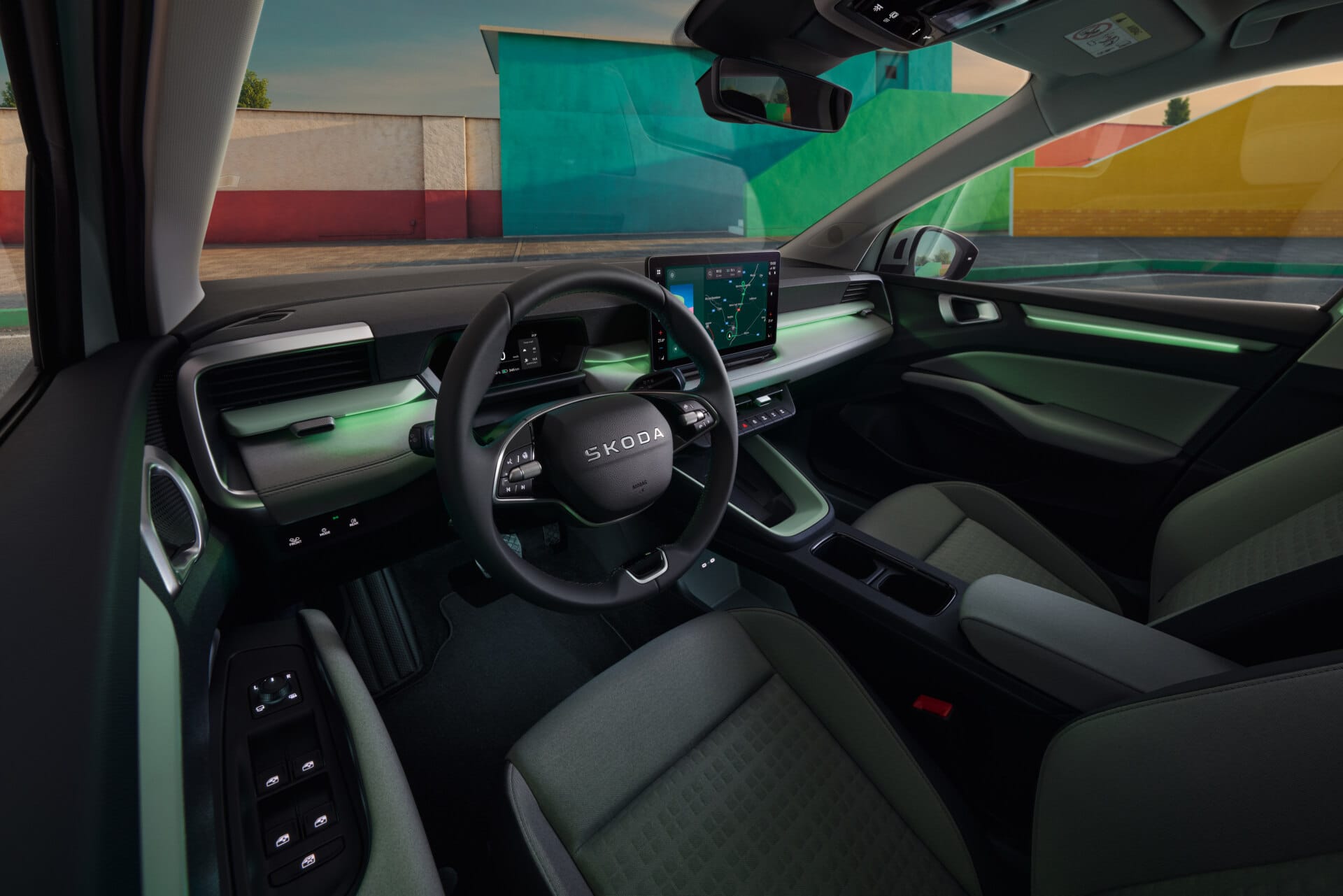 Skoda Epiq, el nuevo SUV electrico de entrada de la marca checa. Škoda Epiq 2026 – zona de conducción