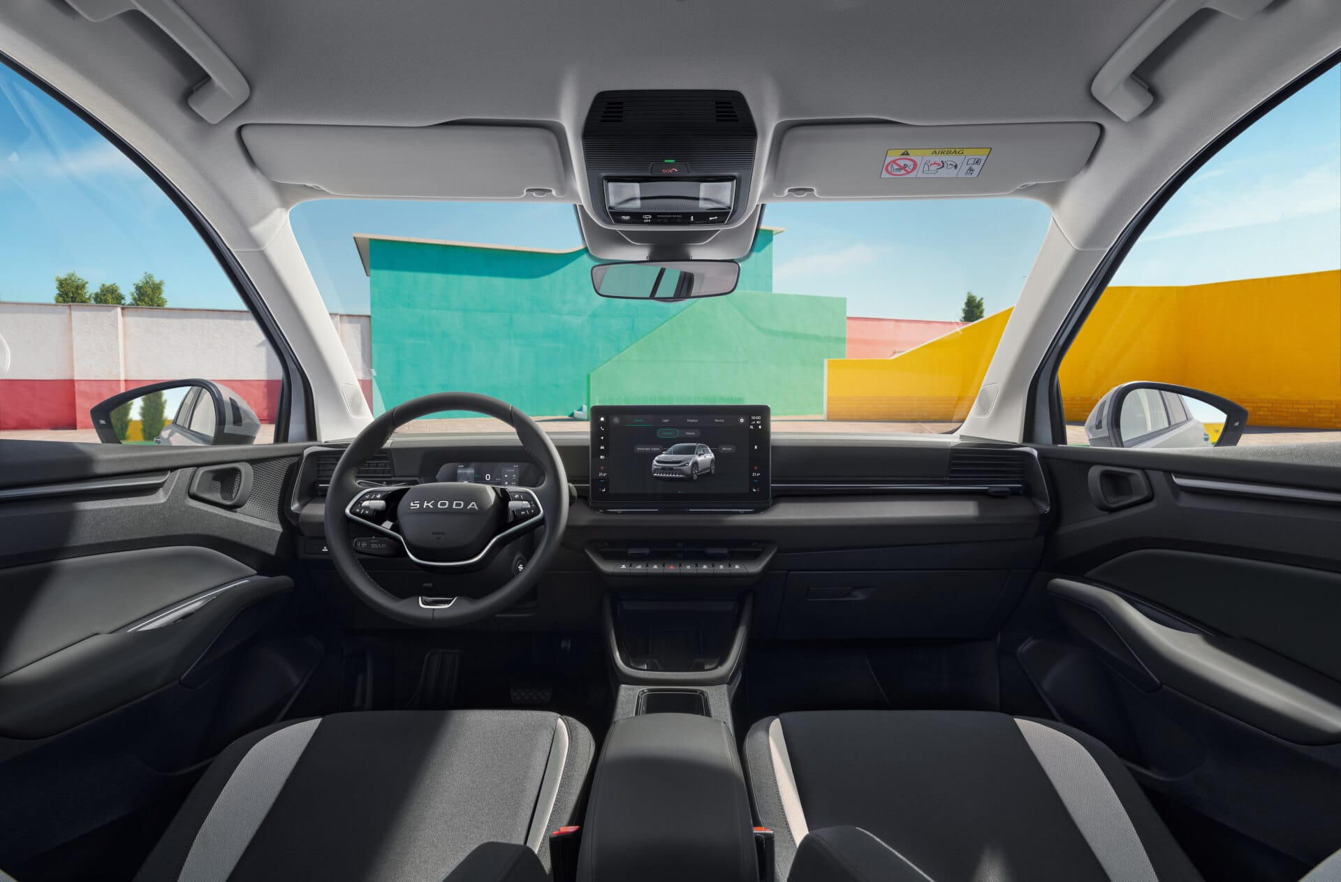 Skoda Epiq, el nuevo SUV electrico de entrada de la marca checa. Škoda Epiq 2026 – interior zona delantera