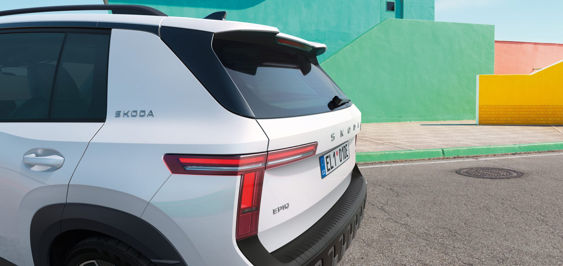 Skoda Epiq, el nuevo SUV electrico de entrada de la marca checa. Škoda Epiq 2026 – vista trasera exterior