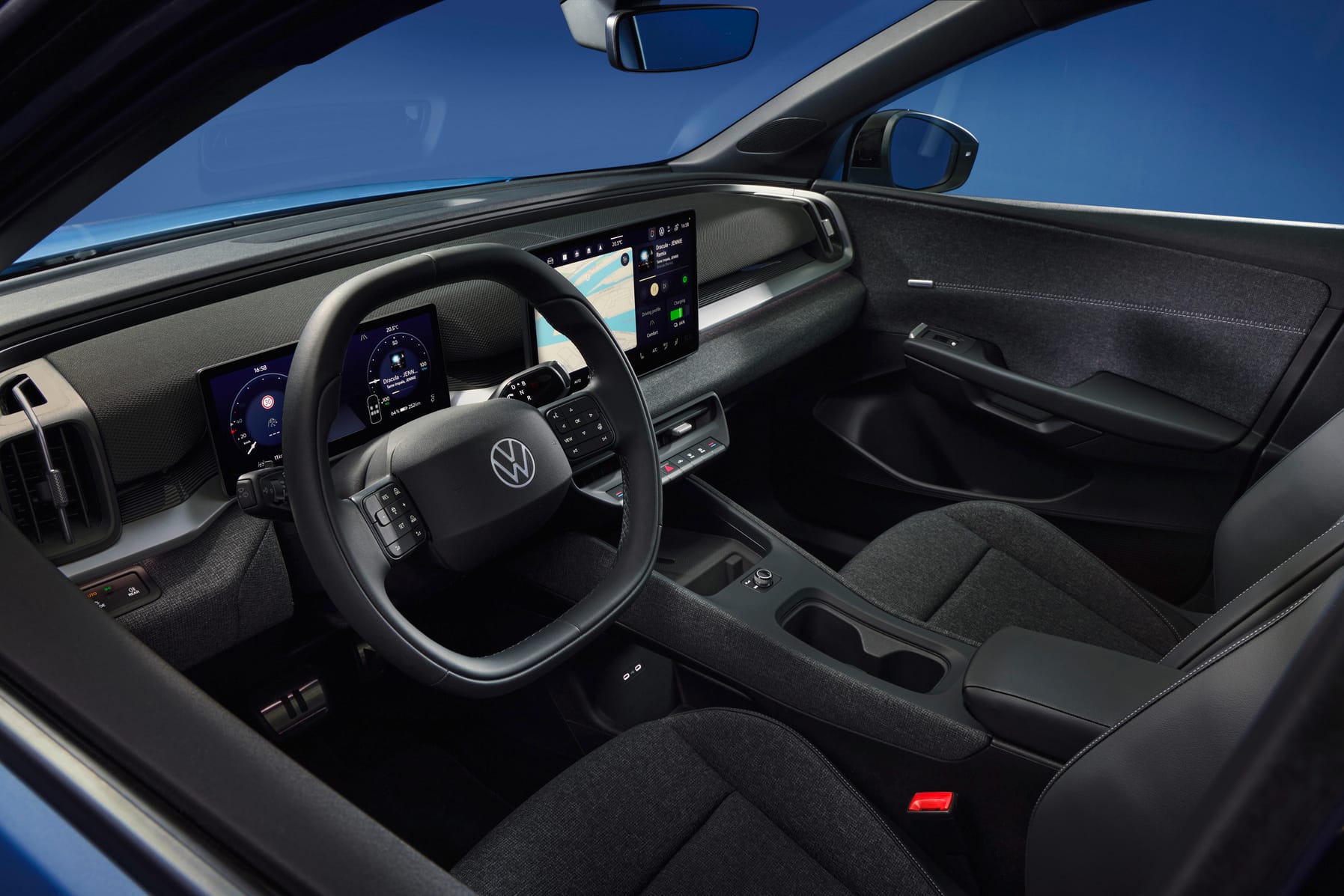 Volkswagen estrena su nuevo ID. Cross Interior del Volkswagen ID. Cross, tablero y asientos
